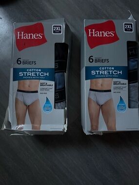 Hanes 6 Briegs 6 Pack Of 2 Cotton Stretch 2XL
